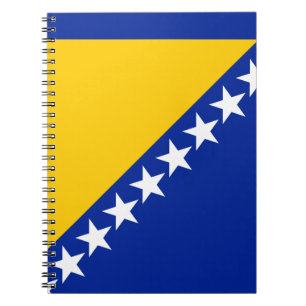 Patriotic Bosnia Herzegovina Flag Spiral Notebook