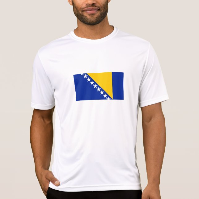 Patriotic Bosnia Herzegovina Flag T-Shirt (Front)