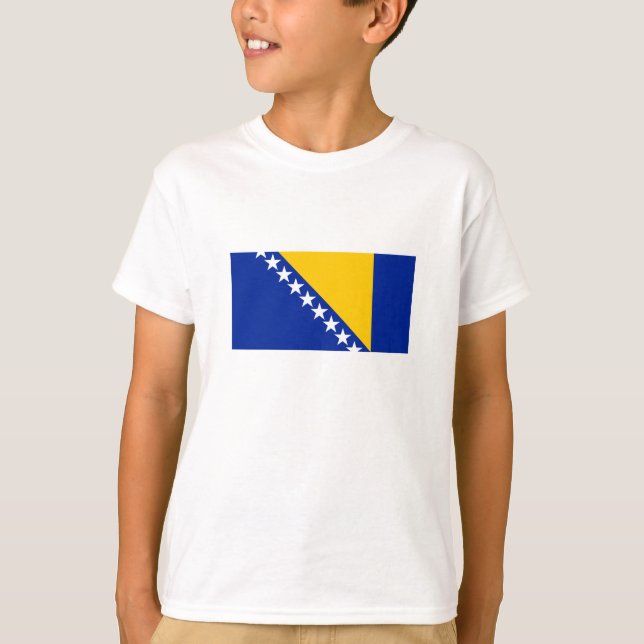 Patriotic Bosnia Herzegovina Flag T-Shirt (Front)