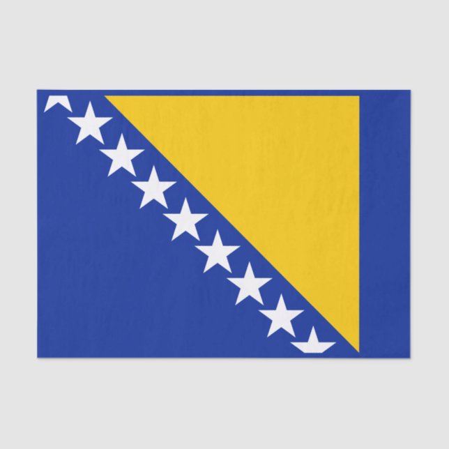 Patriotic Bosnia Herzegovina Flag Tissue Paper (Front)