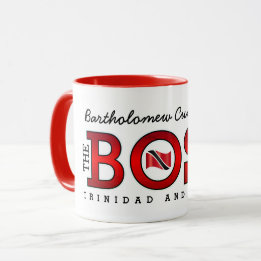 Patriotic BOSS Trinidad and Tobago Flag and NAME Mug