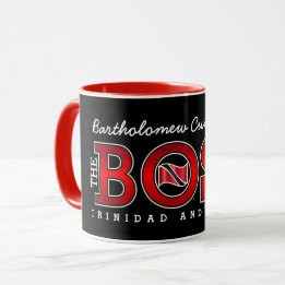 Patriotic BOSS Trinidad and Tobago Flag and NAME Mug
