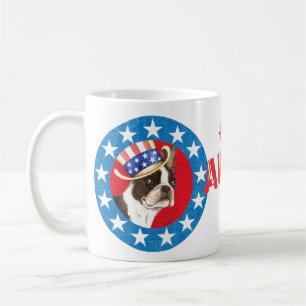 Patriotic Boston Terrier Coffee Mug