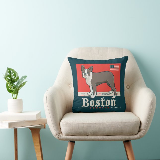 Patriotic | Boston Terrier Cushion (Chair)