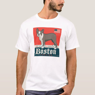 Patriotic Boston Terrier T-Shirt