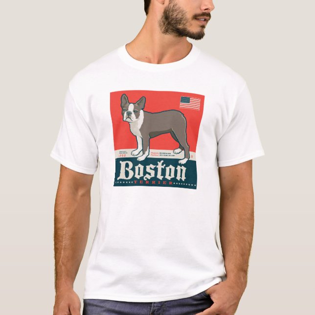 Patriotic | Boston Terrier T-Shirt (Front)