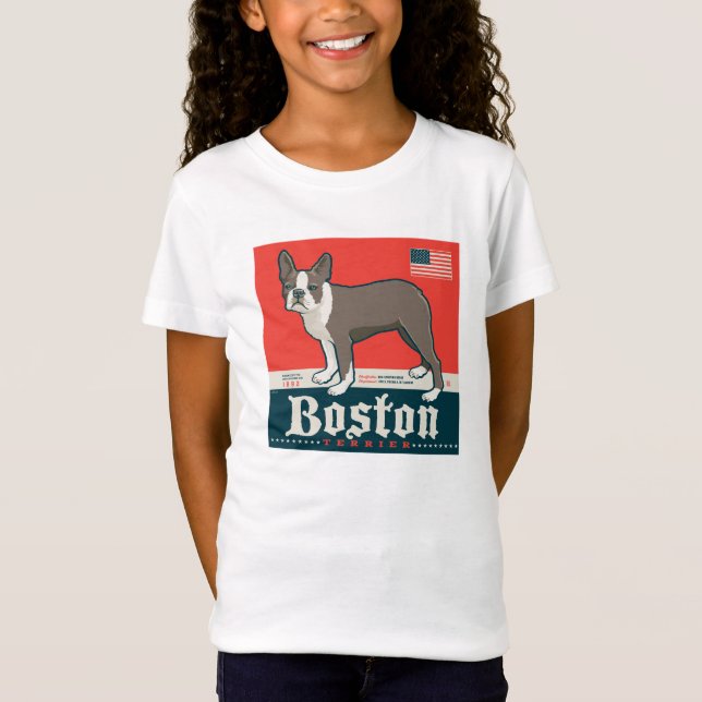 Patriotic | Boston Terrier T-Shirt (Front)