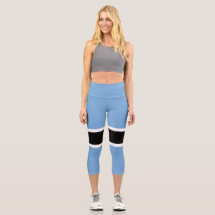 Patriotic Botswana Flag Capri Leggings