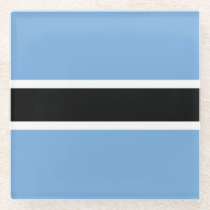 Patriotic Botswana Flag Glass Coaster