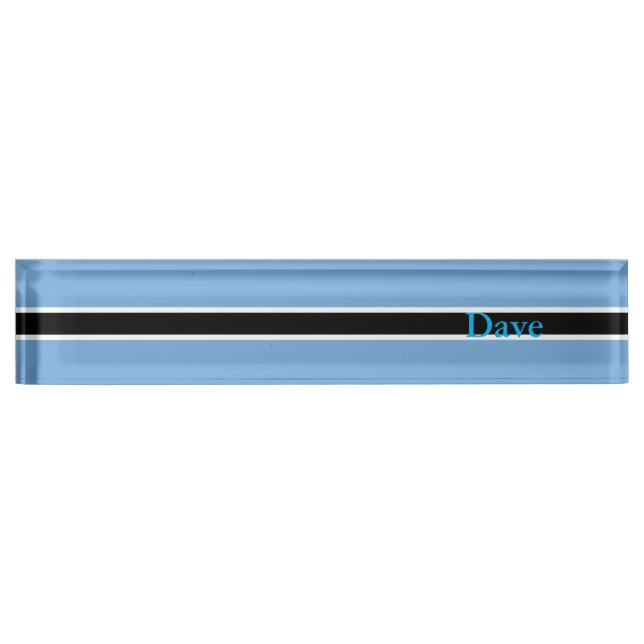 Patriotic Botswana Flag Nameplate (Front)