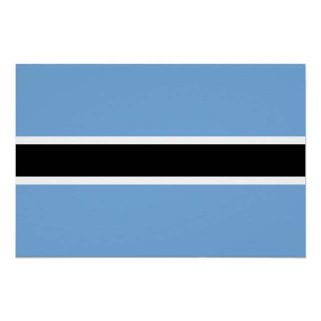 Patriotic Botswana Flag Poster (Front)