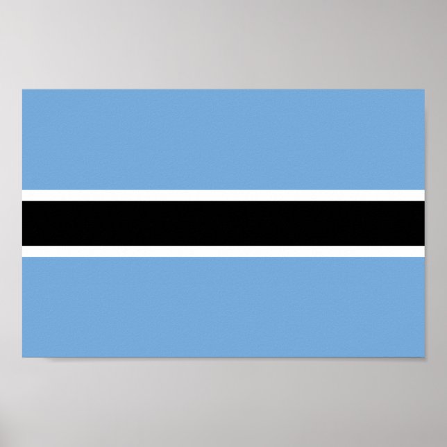 Patriotic Botswana Flag Poster (Front)