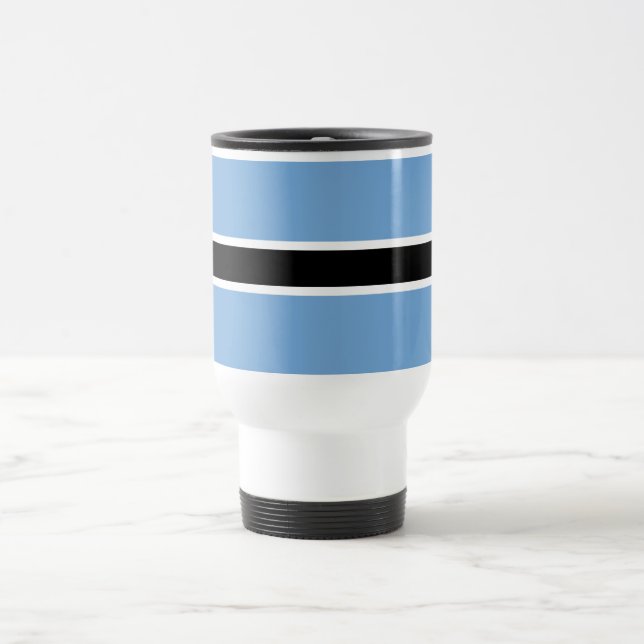 Patriotic Botswana Flag Travel Mug (Center)
