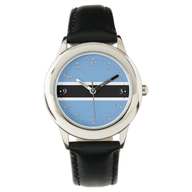 Patriotic Botswana Flag Watch (Front)