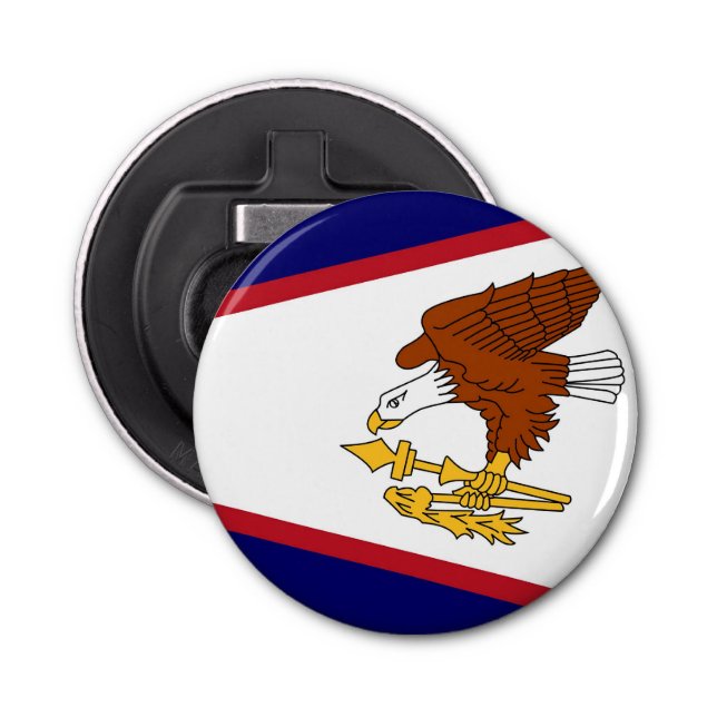 Patriotic bottle opener with American Samoa flag (Front)