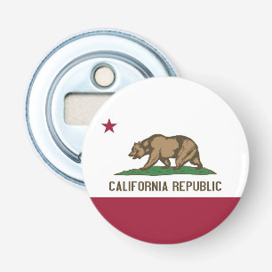 Patriotic bottle opener with Flag of California