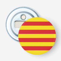 Patriotic bottle opener with Flag of Catalonia