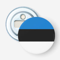 Patriotic bottle opener with Flag of Estonia