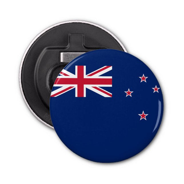 Patriotic bottle opener with Flag of New Zealand (Front)