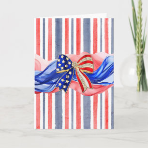Patriotic Bow Card