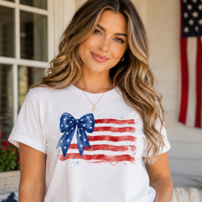 Patriotic Bow Flag Shirt (Creator Uploaded)