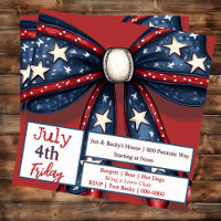 Patriotic Bow in Red White and Blue with Stars