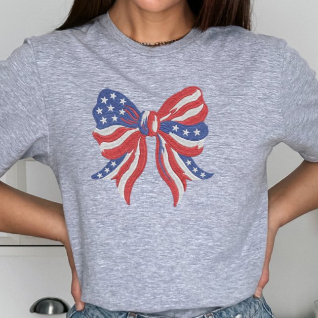 Patriotic Bow Sublimation Tri-Blend Shirt (Creator Uploaded)