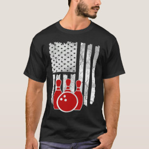 Patriotic Bowling Player Bowler T-Shirt