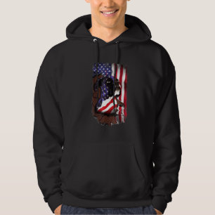 Patriotic Boxer American Flag Usa Dog Hoodie