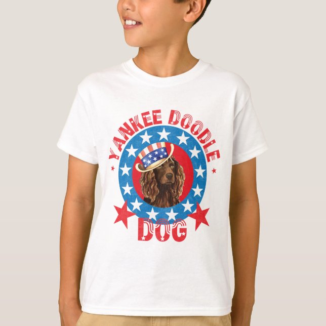 Patriotic Boykin Spaniel T-Shirt (Front)