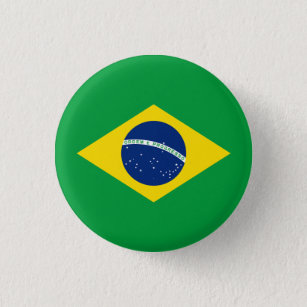 Patriotic Brazil Flag 3 Cm Round Badge