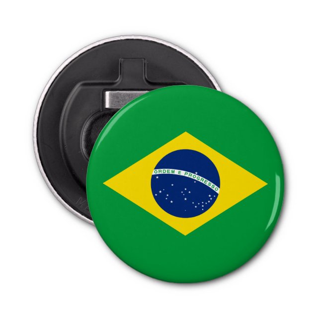 Patriotic Brazil Flag Bottle Opener (Front)
