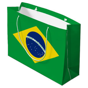Patriotic Brazil Flag Large Gift Bag