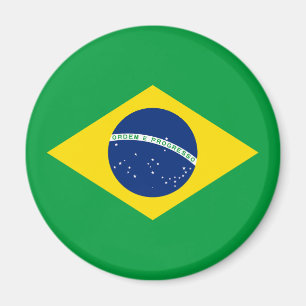 Patriotic Brazil Flag Magnet