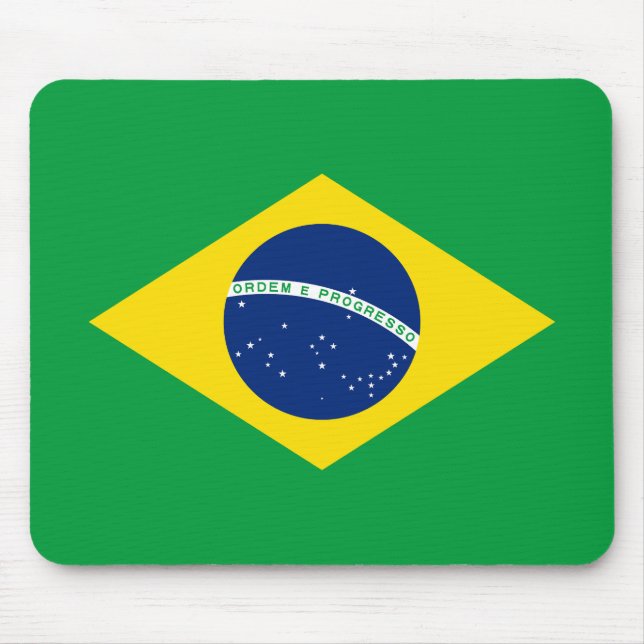 Patriotic Brazil Flag Mouse Pad (Front)