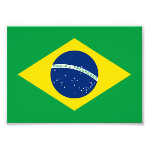 Patriotic Brazil Flag Photo Print