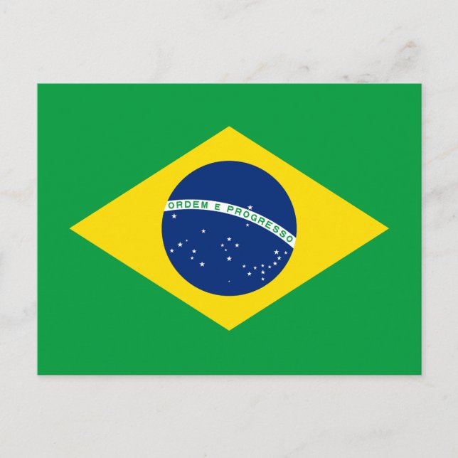 Patriotic Brazil Flag Postcard (Front)