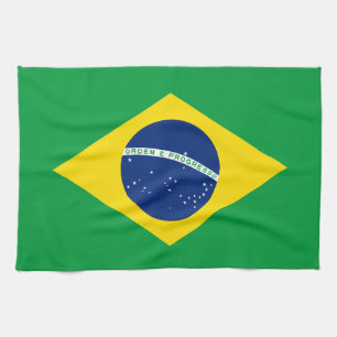 Patriotic Brazil Flag Tea Towel