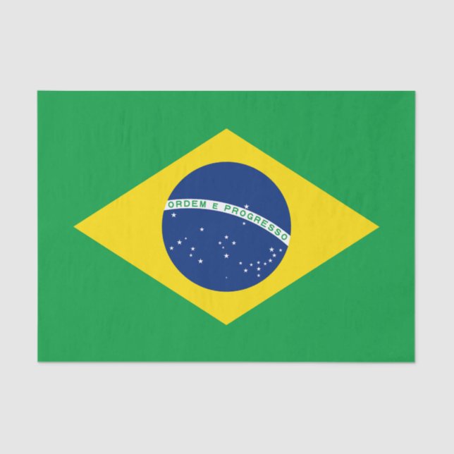 Patriotic Brazil Flag Tissue Paper (Front)