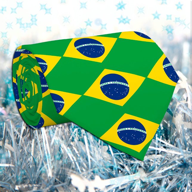 Patriotic Brazil Tie, fashion Brazilian Flag Tie (Creator Uploaded)