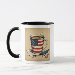 "Patriotic Brew 1776" American Flag Coffee Mug