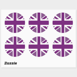 Patriotic British Union Jack Flag Classic Round Sticker