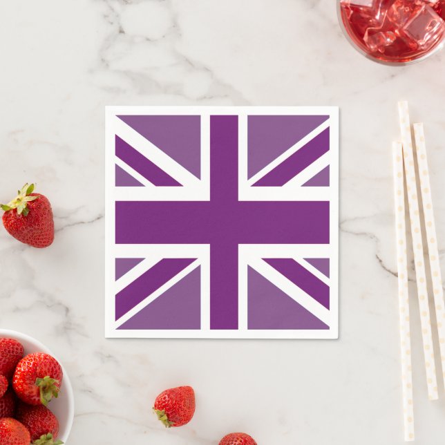 Patriotic British Union Jack Flag Napkin (Insitu)