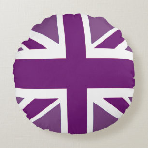 Patriotic British Union Jack Flag Round Cushion