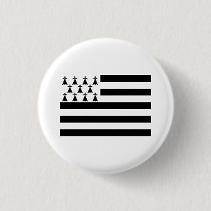 Patriotic Brittany Flag 3 Cm Round Badge