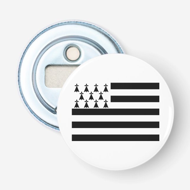 Patriotic Brittany Flag Bottle Opener (Front)