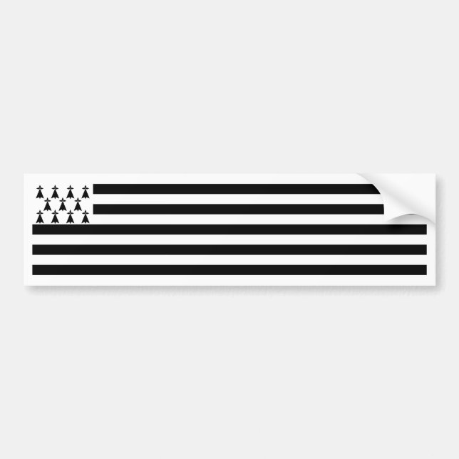 Patriotic Brittany Flag Bumper Sticker (Front)