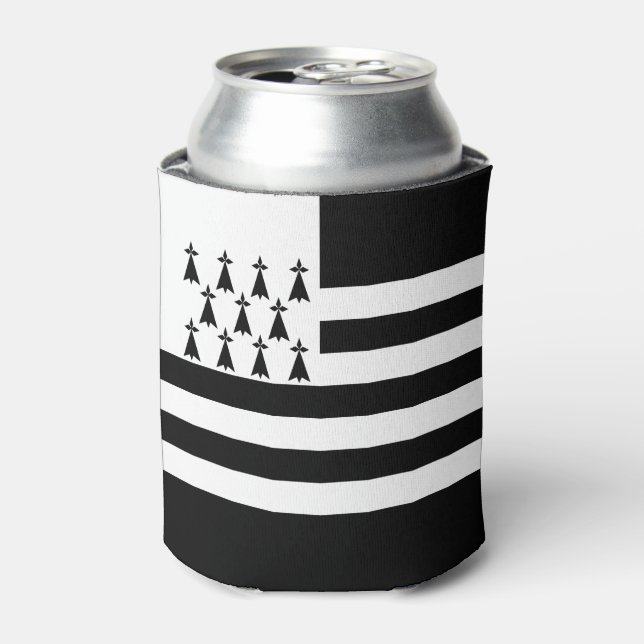 Patriotic Brittany Flag Can Cooler (Can Front)