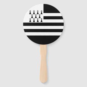 Patriotic Brittany Flag Hand Fan