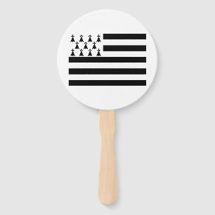 Patriotic Brittany Flag Hand Fan